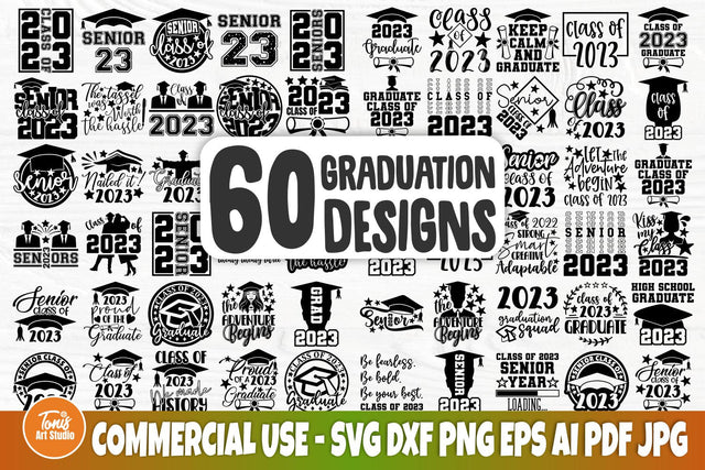 Graduation SVG Bundle, Senior Class of 2023 Svg, Cut Files SVG TonisArtStudio 