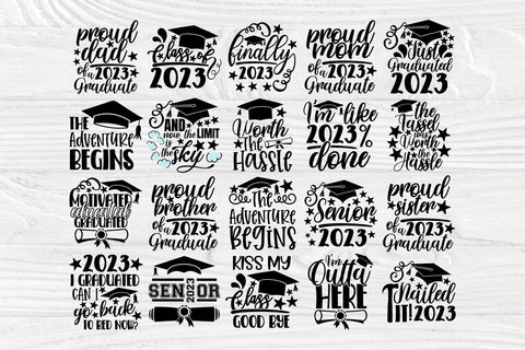 Graduation SVG Bundle - Senior Class of 2023 Svg - Graduate Svg - Png Sublimation - Graduation Shirt Svg - Graduation Cap Svg - 60 Designs SVG TonisArtStudio 