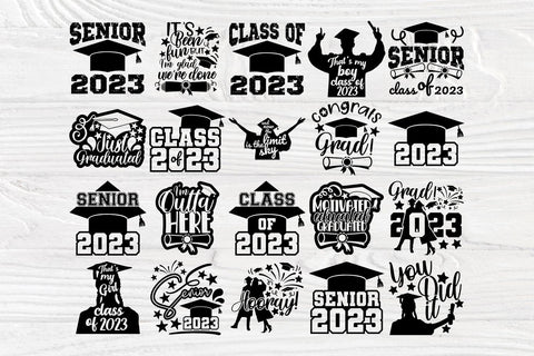 Graduation SVG Bundle - Senior Class of 2023 Svg - Graduate Svg - Png Sublimation - Graduation Shirt Svg - Graduation Cap Svg - 60 Designs SVG TonisArtStudio 