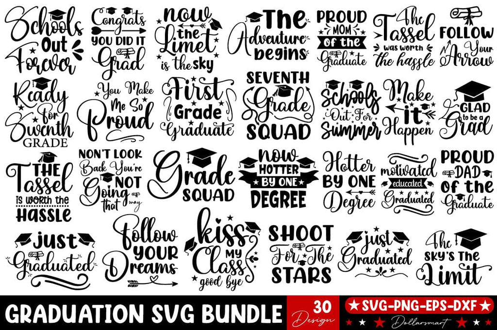 Graduation Svg Bundle - So Fontsy