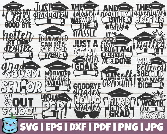 Graduation SVG Bundle SVG MintyMarshmallows 