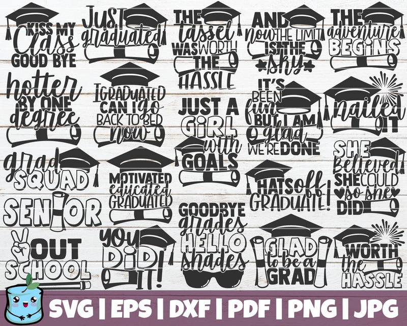 Graduation SVG Bundle SVG MintyMarshmallows 