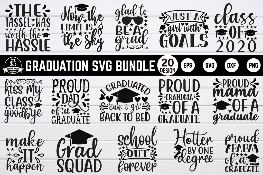 graduation svg bundle vol 2 - So Fontsy