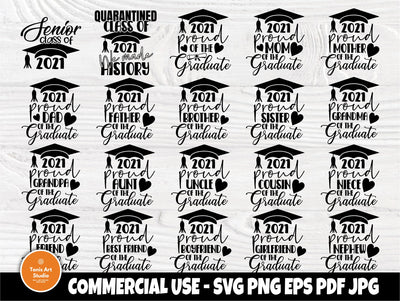 Graduation SVG Cut File, Graduate 2021, Senior Svg SVG TonisArtStudio 