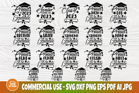 Graduation SVG Cut Files, Proud Family Bundle, Class of 2023 SVG TonisArtStudio 