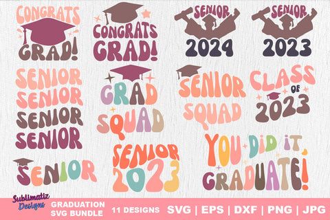Graduation SVG Design Bundle, Vector File, Cut File SVG Sublimatiz Designs 