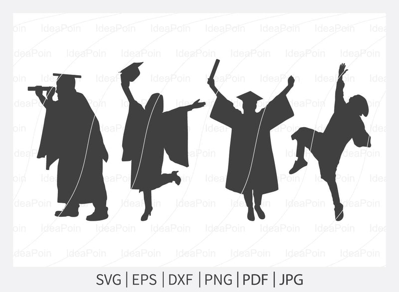 Graduation Svg, Graduate Silhouette, Graduate SVG Cut Files, graduate ...