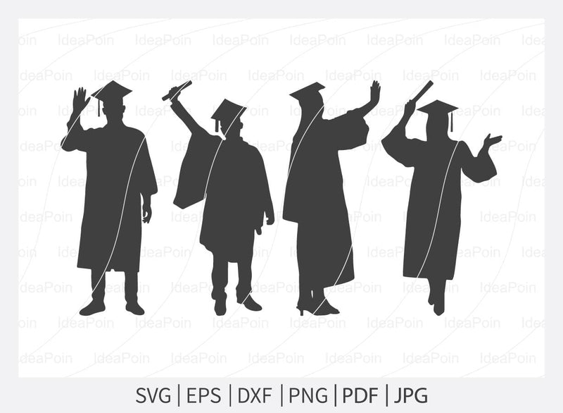 Graduation Svg, Graduate Silhouette, Graduate SVG Cut Files, graduate ...