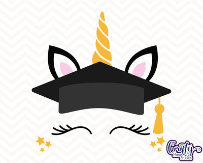 Graduation SVG, Unicorn Cut File SVG Crafty Mama Studios 
