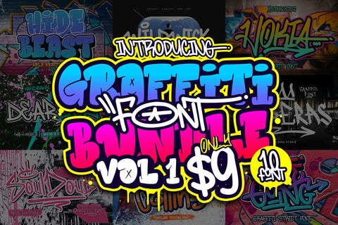 Graffiti Font Bundle Vol I Font Allouse.Studio 