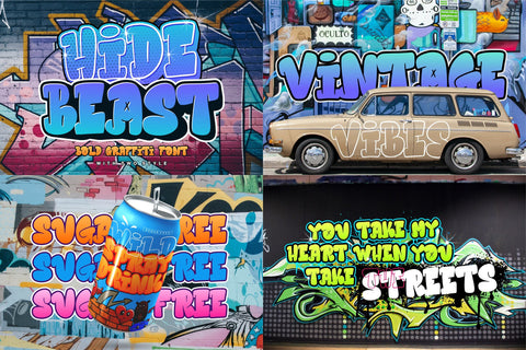 Graffiti Font Bundle Vol I Font Allouse.Studio 