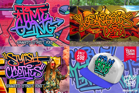 Graffiti Font Bundle Vol I Font Allouse.Studio 