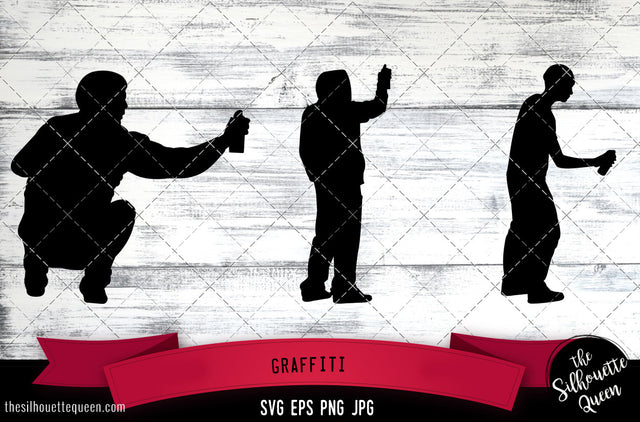 Graffiti Silhouette Vector SVG SVG Loveleen Kaur 
