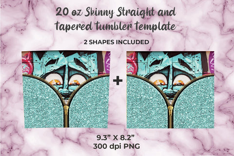 Graffiti Wall Glitter 20oz Skinny Tumbler Wrap Template Sublimation Sublimation Sublimatiz Designs 