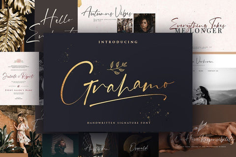 Grahamo - Luxury Signature Font Font Vultype Co 