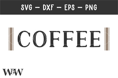 Grain Sack Coffee SVG | Farmhouse Coffee Sign SVG SVG Wood And Walt 
