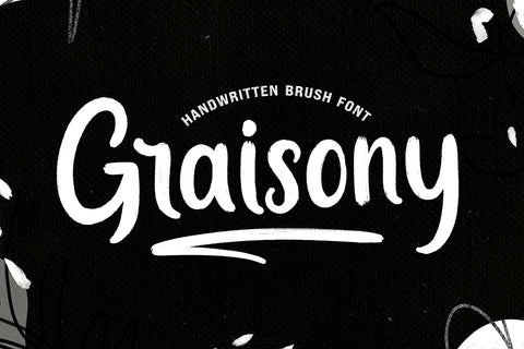 Graisony - Handwritten Brush Font Font Jozoor 