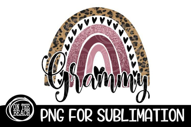 Grammy - Rainbow Sublimation - Leopard - PNG for Sublimation Sublimation On the Beach Boutique 