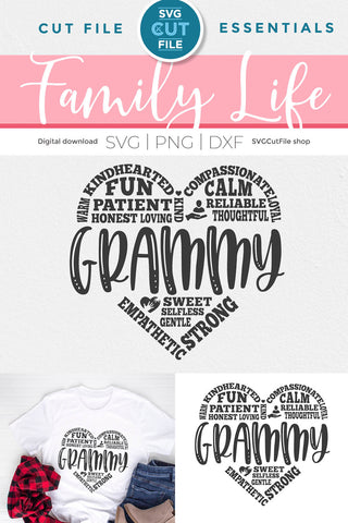 Grammy svg for grandma shirts and tote bag crafts SVG SVG Cut File 