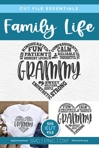Grammy svg for grandma shirts and tote bag crafts SVG SVG Cut File 