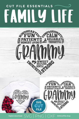 Grammy svg for grandma shirts and tote bag crafts SVG SVG Cut File 