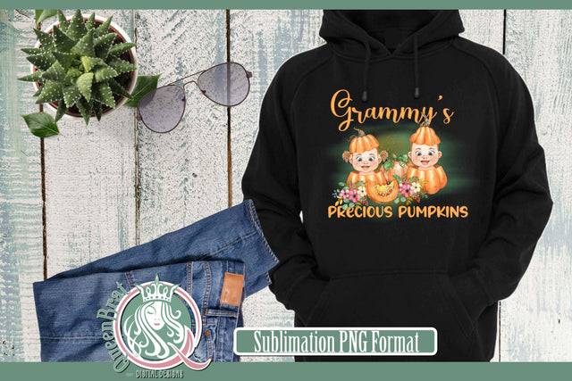 Grammy's Precious Pumpkins Sublimation Sublimation QueenBrat Digital Designs 