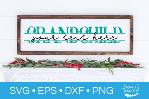 Grandchild Split Monogram SVG SVG SavanasDesign 