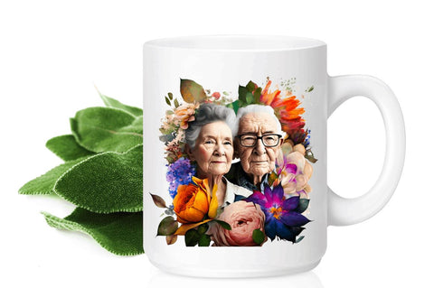 Grandfather and Grandmother Clipart Bundle Sublimation Regulrcrative 