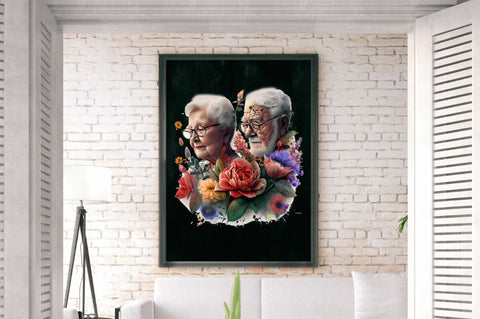 Grandfather and Grandmother Clipart Bundle Sublimation Regulrcrative 