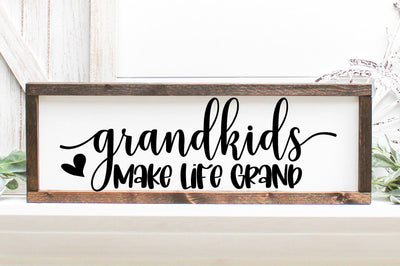 Grandkids Makes Life Grand Svg, Png, Dxf | Grandparents Files SVG RedFoxDesignsUS 
