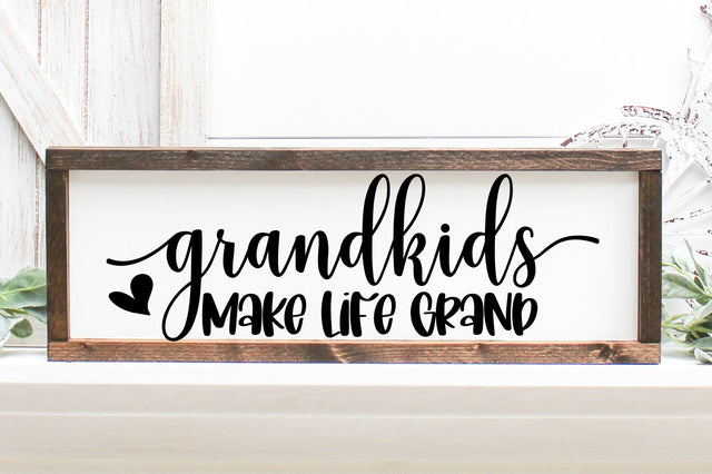 Grandkids Makes Life Grand Svg, Png, Dxf | Grandparents Files SVG RedFoxDesignsUS 