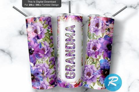 GRANDMA 20 oz / 30 oz Tumbler PNG Sublimation Regulrcrative 