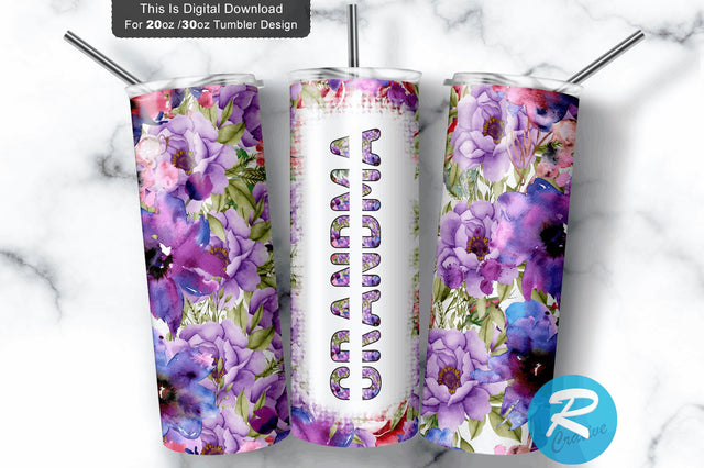 GRANDMA 20 oz / 30 oz Tumbler PNG Sublimation Regulrcrative 