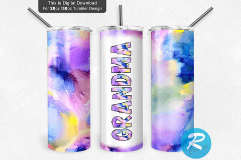 Grandma 20 oz / 30 oz Tumbler PNG Sublimation Regulrcrative 