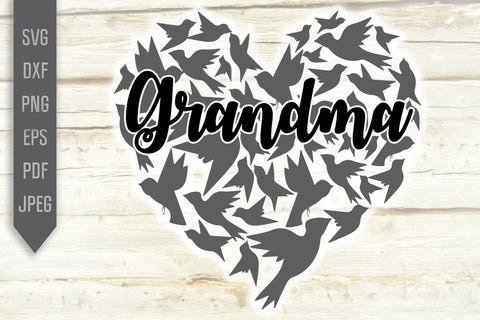 Grandma Birds Svg. Love Birds Svg. Bird Heart Svg. Swallow Svg. Grandmother Dxf, png, eps. Grandchild Svg. Newborn svg. Granny sayings svg. SVG Mint And Beer Creations 