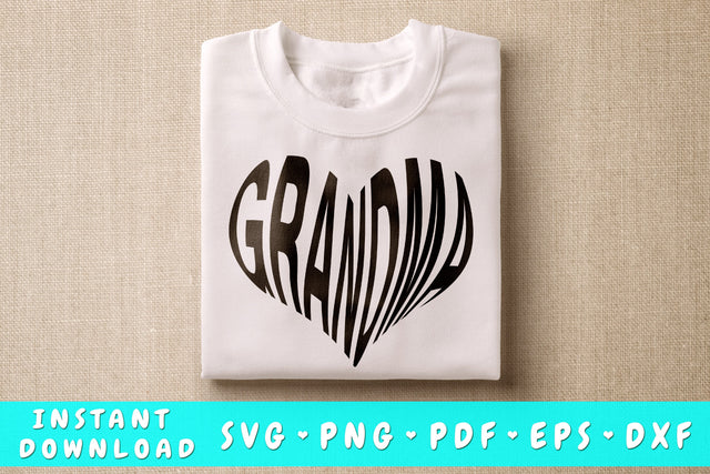 Grandma Heart Shape SVG SVG HappyDesignStudio 