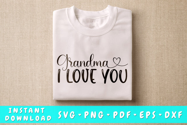 Grandma I Love You SVG SVG HappyDesignStudio 