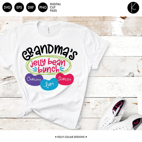 Grandma Jelly Bean Bunch SVG Kelly Lollar Designs 