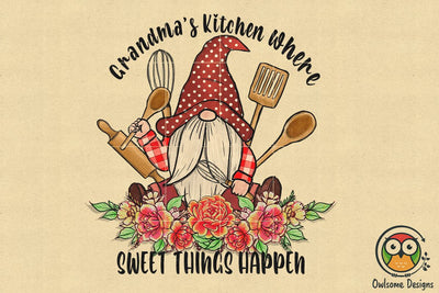 Grandma Kitchen Sublimation PNG Designs Sublimation Owlsome.Designs 