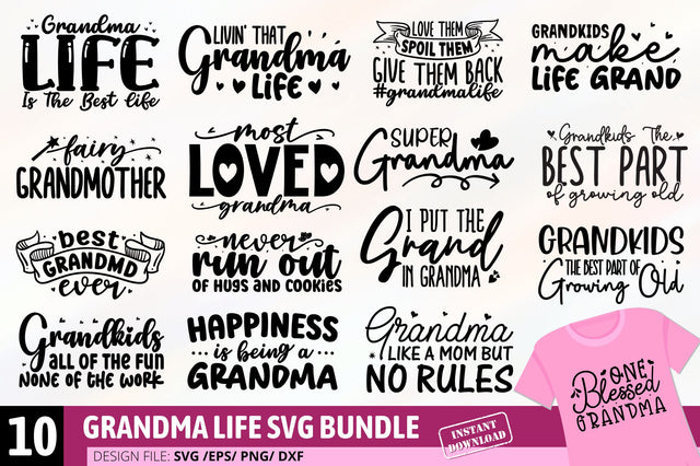 Grandma Life SVG Bundle SVG Regulrcrative 