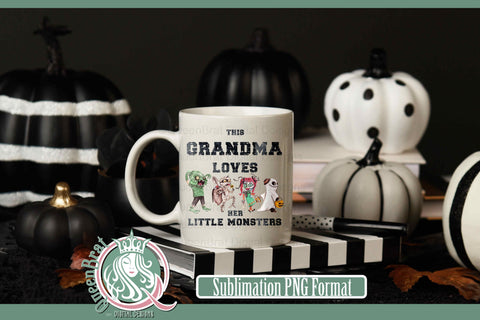 Grandma Loves Her Monsters Sublimation Sublimation QueenBrat Digital Designs 