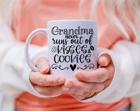 Grandma Never Runs Out Of Kisses And Cookies SVG SVG HappyDesignStudio 