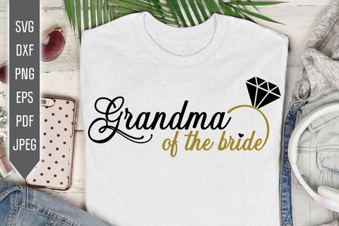 Grandma of the Bride Svg. Wedding Svg. Bride Team Svg. Wedding Roles Svg. Wedding Party Svg. Cricut, Silhouette, Iron On, Dxf, Eps, Png, Pdf SVG Mint And Beer Creations 