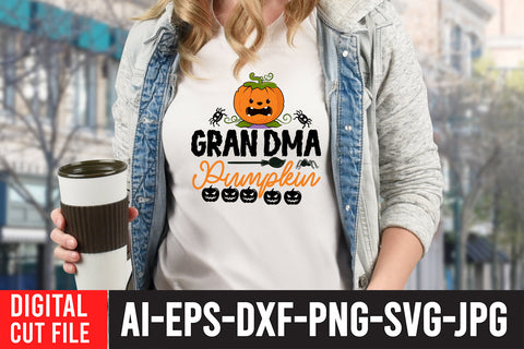 Grandma Pumpkin SVG Cut File SVG BlackCatsMedia 