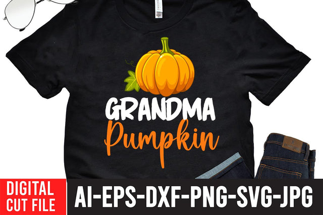 Grandma Pumpkin SVG Design SVG BlackCatsMedia 