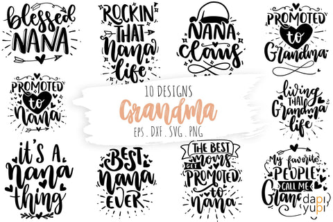 Grandma Quotes Bundle SVG dapiyupi store 
