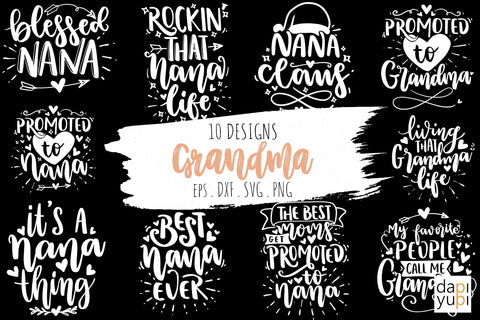 Grandma Quotes Bundle SVG dapiyupi store 