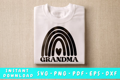 Grandma Rainbow SVG SVG HappyDesignStudio 