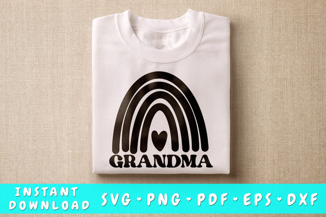 Grandma Rainbow SVG SVG HappyDesignStudio 