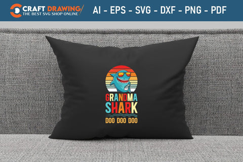 Grandma Shark Doo Doo Doo Funny svg Files for Cricut Cousin Baby shark Birthday Shirt clipart SVG PNG Printable Cutting Files SVG Debashish Barman 